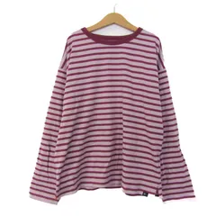 ビームスミニ 長袖Ｔシャツ トップス ボーダー柄 コットン キッズ 女の子用 150サイズ ピンク×紫 BEAMS mini 【中古】