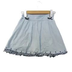 ポンポネット スカート ボトムス レース インナーパンツ付き キッズ 女の子用 S(140)サイズ 水色 pom ponette 【中古】