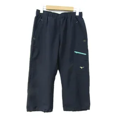 ミズノ クロップドパンツ ボトムス ジャージ スポーツウエア レディース Lサイズ ネイビー Mizuno 【中古】