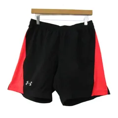 アンダーアーマー ショートパンツ ボトムス メッシュ スポーツウエア メンズ LGサイズ 黒×ピンク UNDER ARMOUR 【中古】