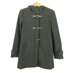 コールハーン ダッフルコート アウター ロングコート ファー レディース Sサイズ グリーン COLE HAAN 【中古】