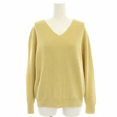 アーバンリサーチ ドアーズ URBAN RESEARCH DOORS コットン畦Vネックニット セーター 長袖 ONE 薄黄色 ライトイエロー DR14-22M401 /HN
