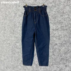 classicalelf ハイウエスト ダークブルー デニムパンツ Sサイズ