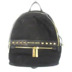 マイケルコース MICHAEL KORS リュックサック デイパック ナイロン レザー 革 ゴールド金具 ロゴ スタッズ 黒 ブラック /CK12 ■GY35のサムネイル
