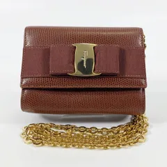 サルヴァトーレ フェラガモ ヴァラリボン チェーンショルダーバッグ