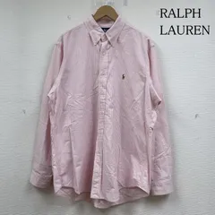ラルフローレン 長袖 ボタンダウン シャツ Shirt ストライプ カラーポニー ロゴ 刺繍 ワンポイント サイズ16 1/2 34/35 メンズ - ISItems【USED】【古着】【中古】50144620