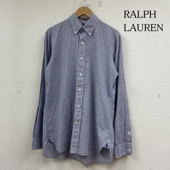 ラルフローレン 長袖 ボタンダウン シャツ Shirt ロングスリーブ マルチカラー チェック 裾ポニー ロゴ 刺繍 サイズ15/38 メンズ - ISItems【USED】【古着】【中古】50144624