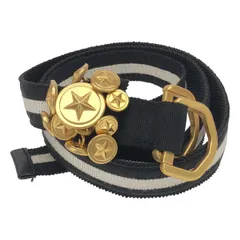 ZUCCA ズッカ スターボタンテープベルト  ブラック