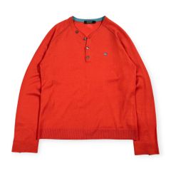 バーバリー ブラックレーベル ヘンリーネック ニット カーディガン 