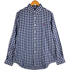 古着 ラルフローレン Ralph Lauren ギンガムチェック 長袖 ボタンダウンチェックシャツ メンズM相当/eaa590965