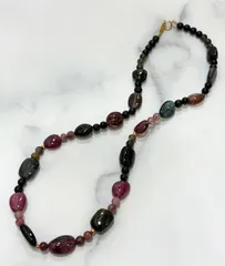 K18金具　マルチカラートルマリンネックレス 33.1g