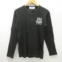 Q■アヴィレックス/AVIREX ヘンリーネック サーマルカットソー/長袖 ロンT【 M 】/MENS/34【中古】