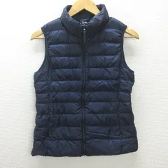 G■ユニクロ/UNIQLO ウルトラライトダウンベスト【M】紺/LADIES/v22【中古】■