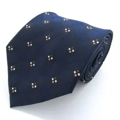 ポールスミス ブランドネクタイ チェック柄 スクエア柄 格子柄 シルク PO メンズ ネイビー Paul Smith 【中古】