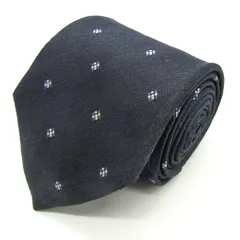 ジェイプレス ブランドネクタイ 小紋柄 格子柄 シルク PO メンズ ネイビー J.PRESS 【中古】