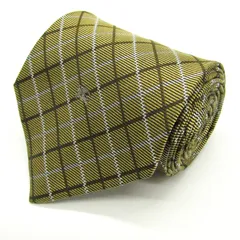 バーバリーロンドン ブランドネクタイ ホースマーク チェック柄 格子柄 シルク PO メンズ ベージュ BURBERRY LONDON 【中古】