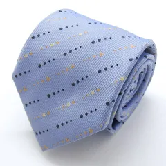 ディズニー ブランド ネクタイ ミッキーマウス ドット ストライプ柄 シルク混 PO メンズ ブルー Disney 【中古】