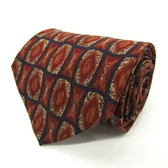 ヒルトン ブランド ネクタイ 格子柄 総柄 イタリア製 PO メンズ ブラウン HILTON 【中古】