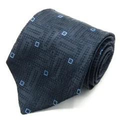 ジェイプレス ブランド ネクタイ 小紋柄 スクエア ドット柄 シルク PO メンズ ネイビー J.PRESS 【中古】