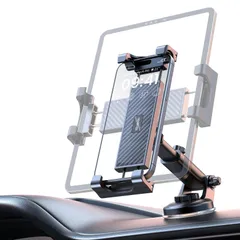 【特価セール】Mcdodo 車載ホルダー タブレット&スマホ両用 iPad&Phone 4.7-12.9インチ 真空吸盤ベース 強力な跡形無い粘着 運転席用 車 ホルダー 折り畳み伸縮ポール 360度回転 取り付け簡単 センターコンソール/フロントガラス/サイ
