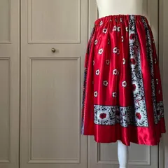 54 タオ tao commedesGARCONS コムデギャルソン スカート サテン　総柄　花柄　ロング　long　flower　お呼ばれ　デート　オフィスカジュアル　食事会