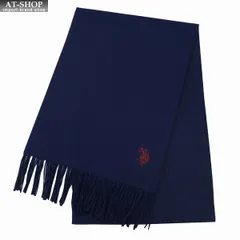 ポロ マフラー U.S. POLO ASSN メンズ レディース ロゴ刺繍 ストール USPA-2015 447666 ネイビー 2024AW 誕生日 プレゼント ギフト