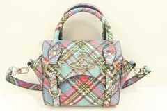【中古】 Vivienne Westwood レディースハンドバッグ -- BETTY SMALL HANDBAG Vivienne Westwood -- 水色 アクアブルー チェック