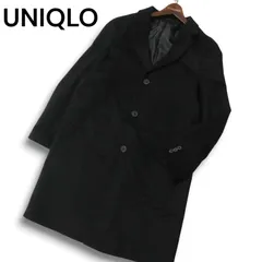UNIQLO ユニクロ 秋冬 ウール カシミヤ★ チェスター コート Sz.S メンズ 黒