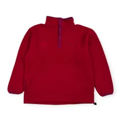 90s USA製 Vintage L.L.Bean エルエルビーン スナップT フリースジャケット プルオーバー M /アメリカ製/ビンテージ/ピンクパープル系