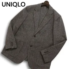 UNIQLO ユニクロ 秋冬 ウール★ ツイード ヘリンボーン テーラード ジャケット Sz.XL メンズ 大きいサイズ