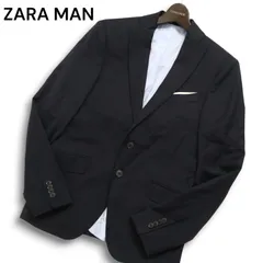 ZARA MAN ザラ マン 通年 総裏 ウール★ コンフォート テーラード ジャケット ブレザー Sz.44 メンズ 紺 ネイビー