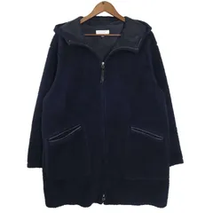 BEAUTY&YOUTH ユナイテッドアローズ 秋冬★ フリース ボア ダブルジップ フーディー ミドル丈 コート Sz.M メンズ ネイビー