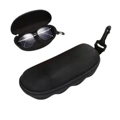 【迅速発送】[Frenflu] サングラスケース ハード EVAシェル ファスナー式 眼鏡ケースハードシェル 耐衝撃スポーツメガネケース 軽量 ポータブル (黒) 1