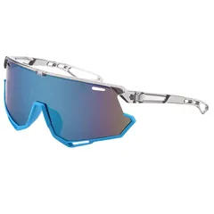 【迅速発送】[COZENTA] スポーツサングラス キッズ ジュニア 偏光 UVカット 登山 テニス 野球 (グレー&ブルー) 0のサムネイル