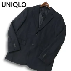 22AW★ UNIQLO ユニクロ 秋冬 総裏 ウール★ 2B アンコン テーラード ジャケット ブレザー Sz.M メンズ 紺 ネイビー