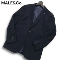 MALE&Co. タカキュー 秋冬★ カシミヤ混 ウール テーラード ジャケット Sz.M メンズ 紺 ネイビー
