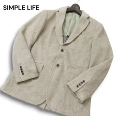 SIMPLE LIFE シンプルライフ レナウン 秋冬 背抜き★ ウール混 アンコン テーラード ジャケット Sz.48 メンズ