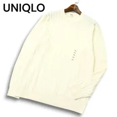【新品 未使用】 UNIQLO ユニクロ 秋冬 カシミヤ ウール ブレンド ケーブル セーター ニット Sz.XXL メンズ 大きいサイズ