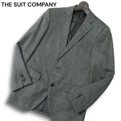 THE SUIT COMPANY スーツカンパニー 通年 総裏★ ELANCO ウール混 テーラードジャケット Sz.170cm-8Drop メンズ グレー