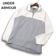 UNDER ARMOUR アンダーアーマー 秋冬 裏起毛★ ハーフジップ シャツ トレーナー Sz.XL メンズ 白 大きいサイズ ゴルフ