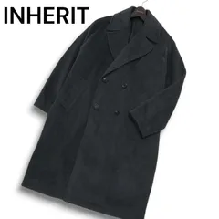 22AW★ INHERIT インヘリット 秋冬★ ウールライク ダブル チェスター コート Sz.M メンズ 灰 グレー