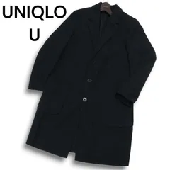 UNIQLO U ユニクロ ユー ルメール 秋冬★ ダブルフェイス ウール ブレンド チェスター コート Sz.S メンズ 紺 ネイビー