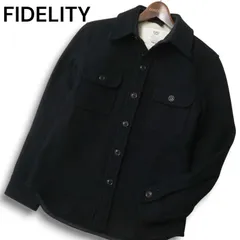 USA製★ FIDELITY フィデリティ 秋冬 メルトン ウール★ CPO シャツ ジャケット Sz.M メンズ 紺 ネイビー