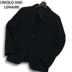 UNIQLO AND LEMAIRE ユニクロ ルメール 秋冬 背抜き★  ウール ブレンド ショールカラー ジャケット Sz.M メンズ 黒