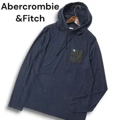 Abercrombie&Fitch アバクロンビー＆フィッチ トナカイ刺繍★ フーディー パーカー プルオーバー Sz.S メンズ 紺 ネイビー