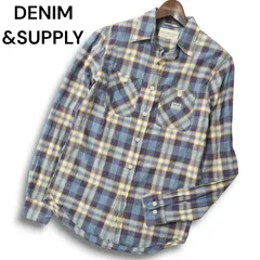 DENIM&SUPPLY ラルフローレン 通年★ インド綿 長袖 ワーク チェック シャツ Sz.XS　メンズ