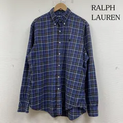 ラルフローレン CUSTOM FIT ボタンダウン 長袖 シャツ ブラウス チェック柄 ポニーロゴ 刺繍 メンズ L ISItems【USED】【古着】【中古】50144761