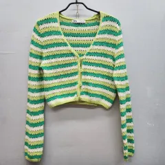 ザラ ZARA ニット クロップド カーディガン（春夏） M