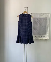 * チェック キャミソールワンピース