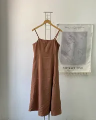 ブラウン キャミソールワンピース